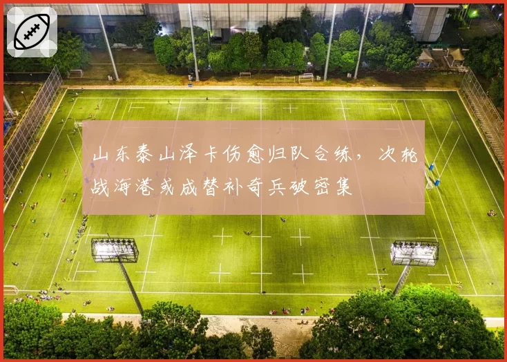 山东泰山泽卡伤愈归队合练，次轮战海港或成替补奇兵破密集